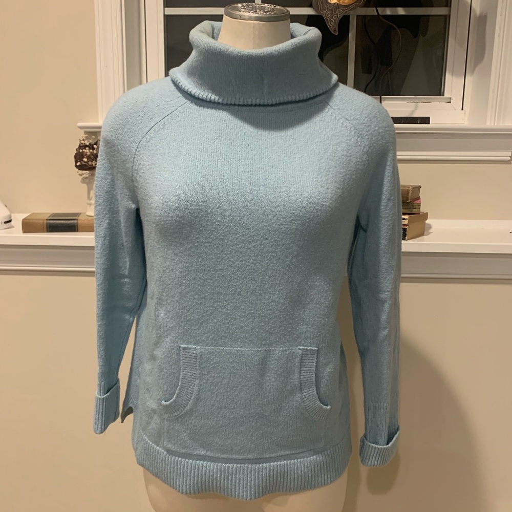 Precious pastel blue turtleneck sweater